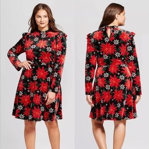 Xhilaration black floral dress